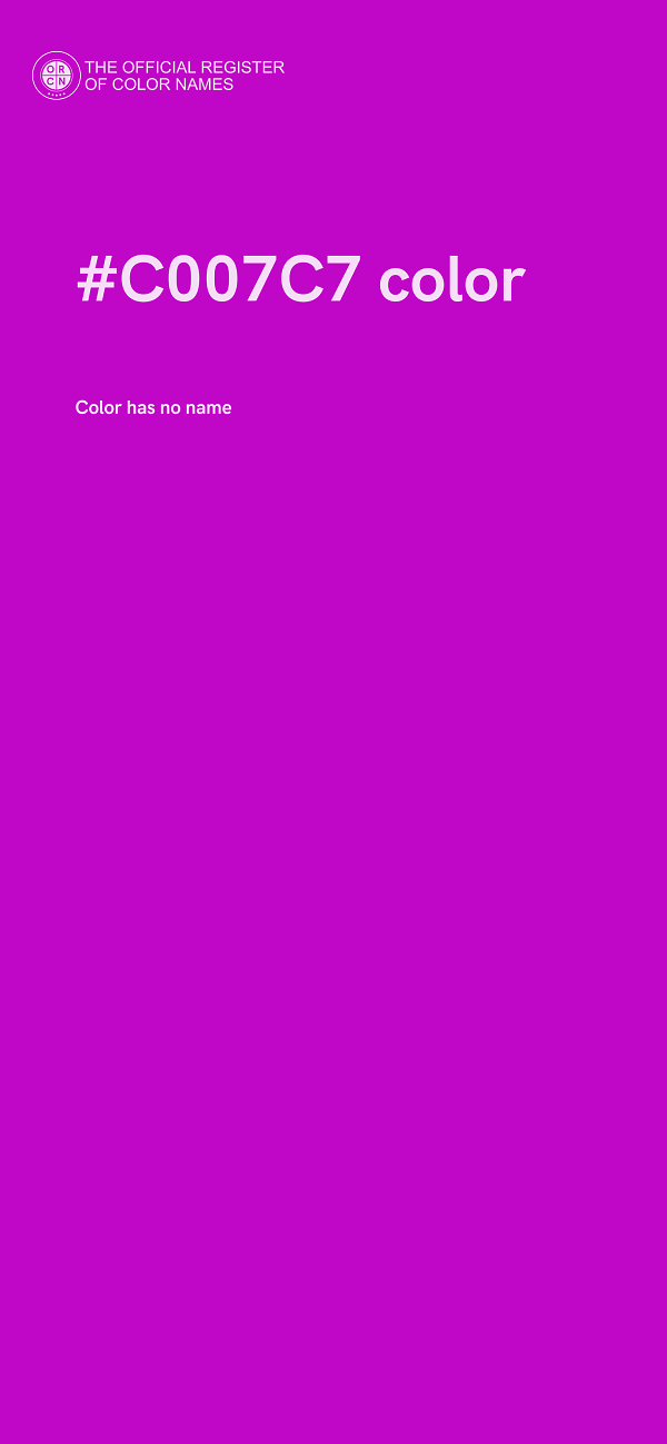 #C007C7 color image