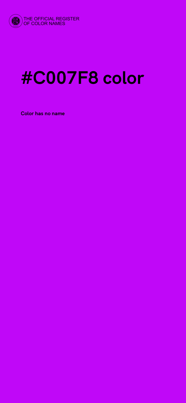#C007F8 color image