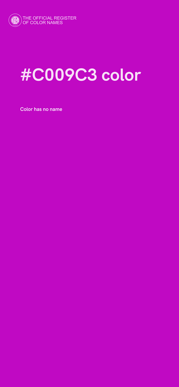 #C009C3 color image