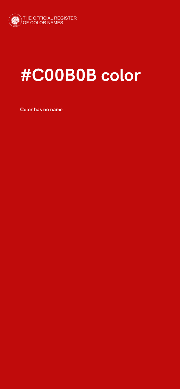 #C00B0B color image