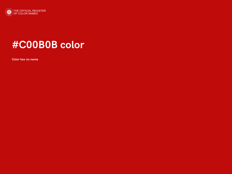 #C00B0B color image