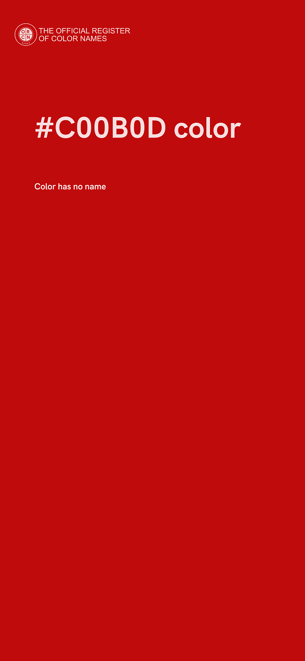 #C00B0D color image
