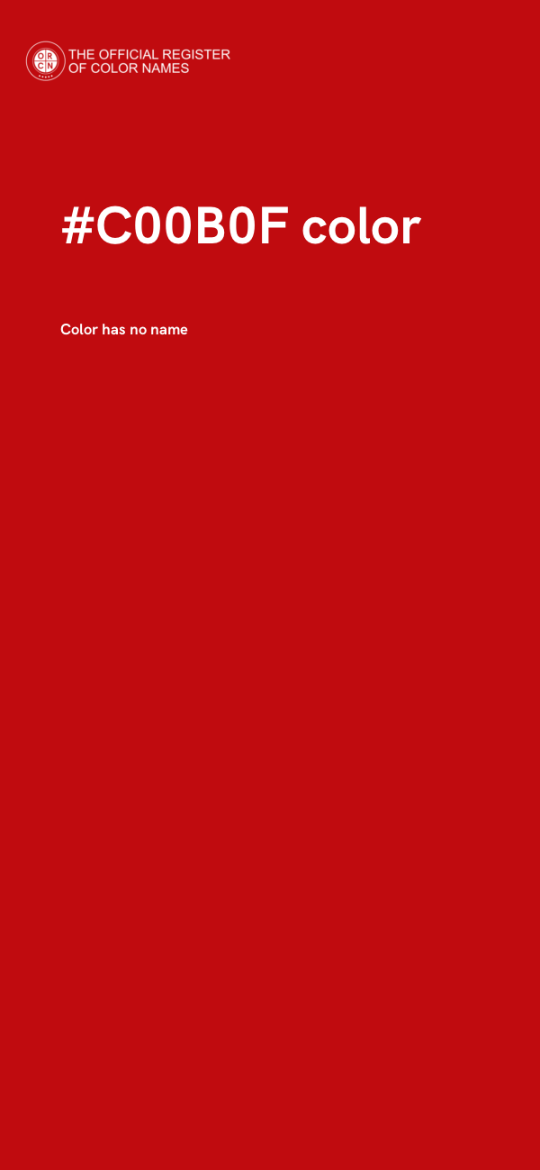 #C00B0F color image