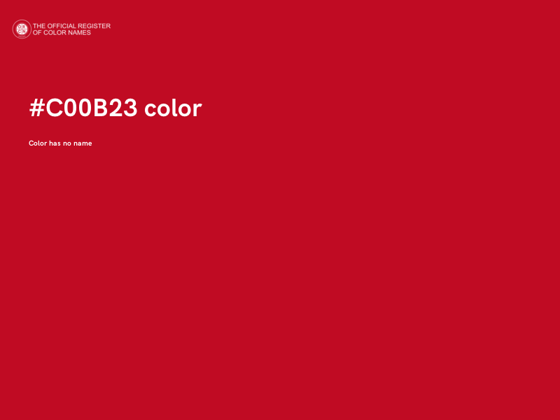 #C00B23 color image