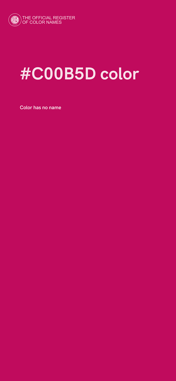 #C00B5D color image