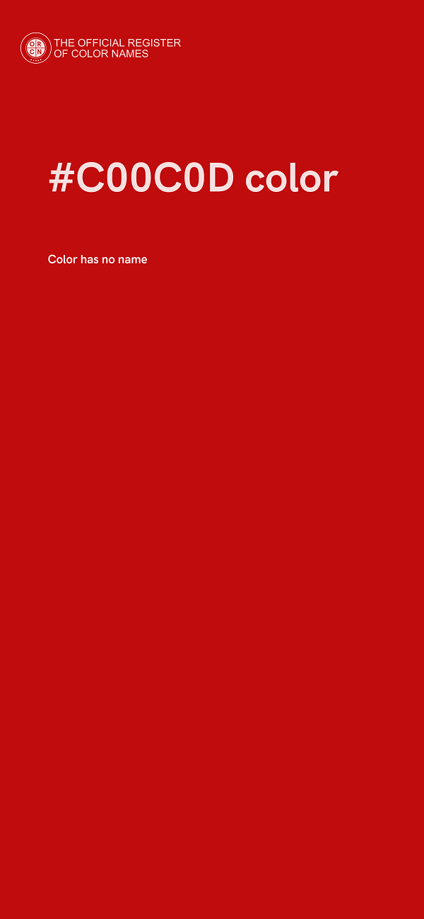 #C00C0D color image