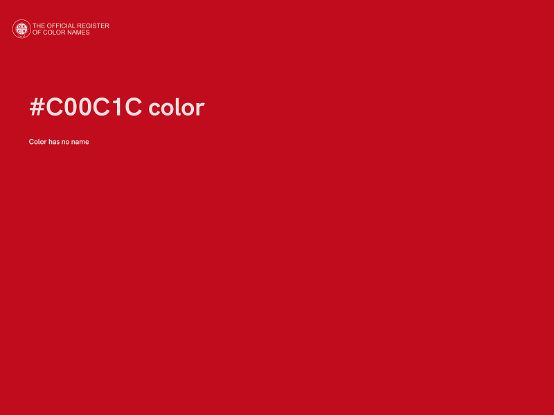 #C00C1C color image