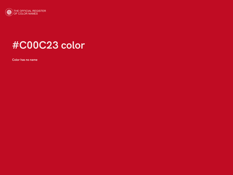 #C00C23 color image