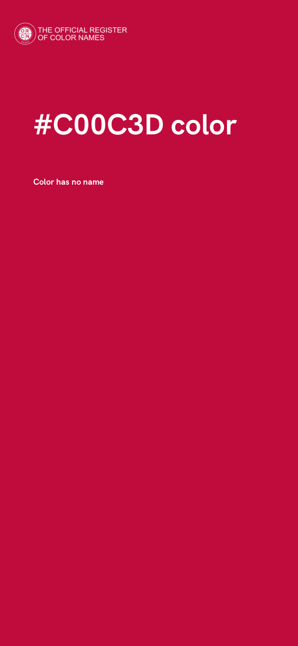 #C00C3D color image