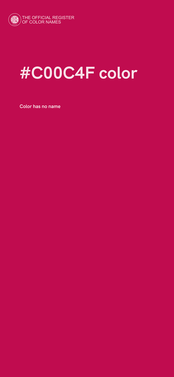 #C00C4F color image
