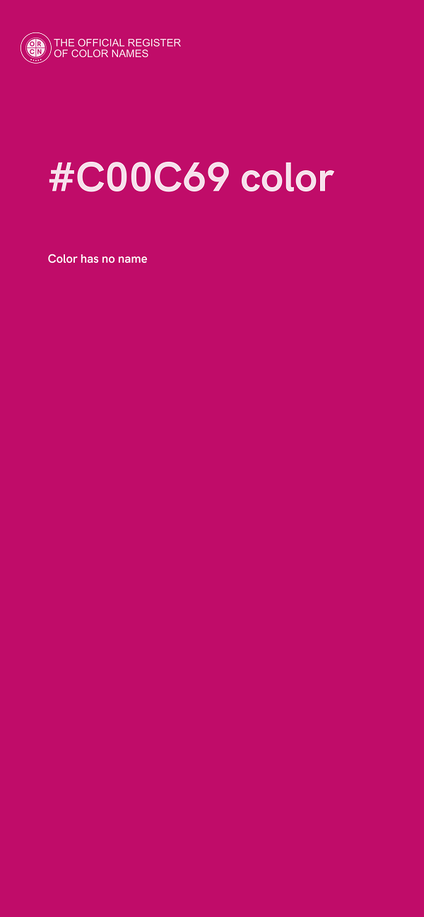 #C00C69 color image