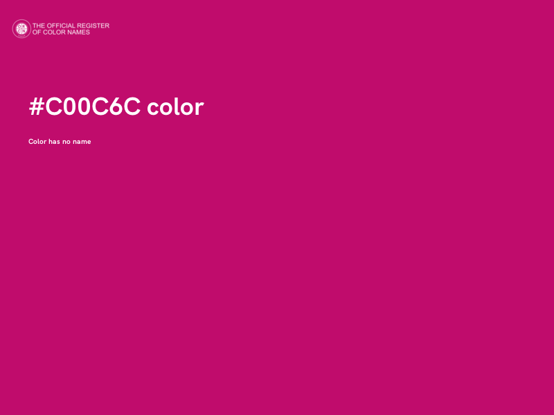 #C00C6C color image