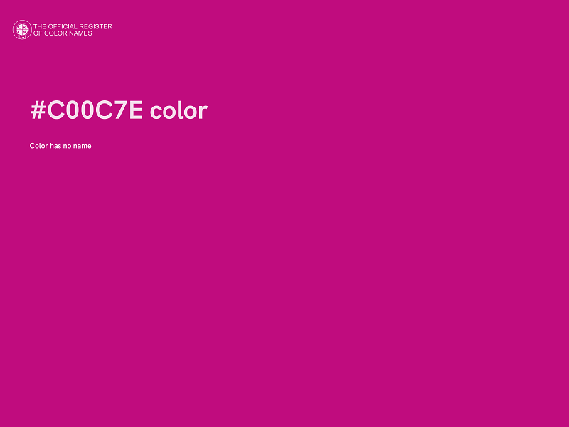 #C00C7E color image