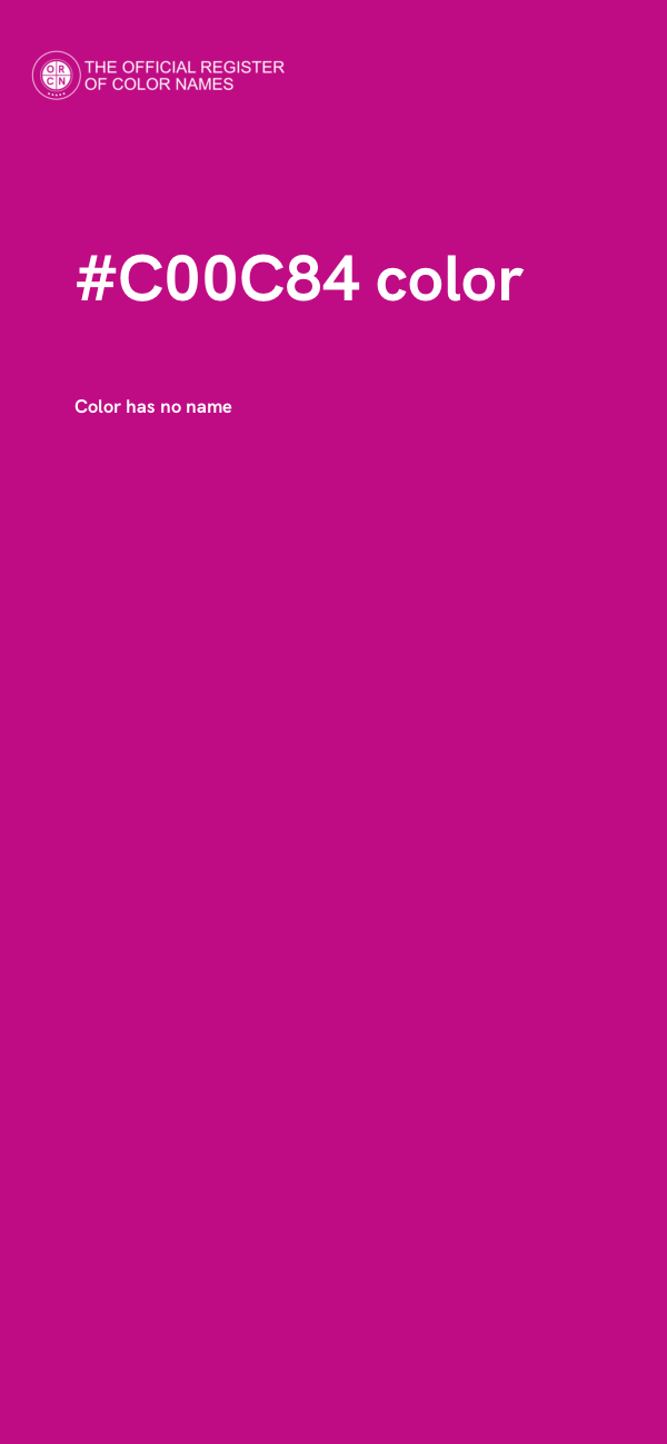 #C00C84 color image