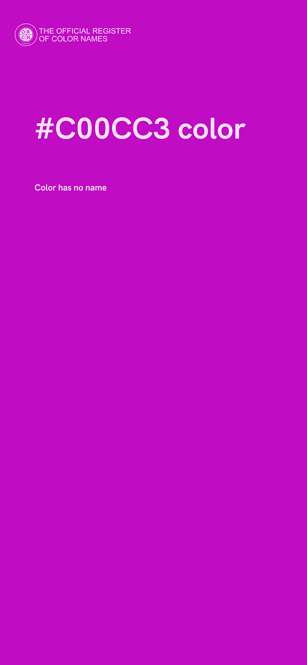 #C00CC3 color image