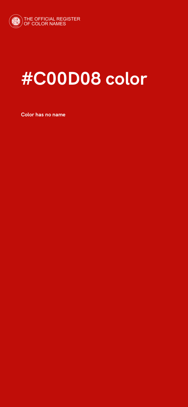 #C00D08 color image