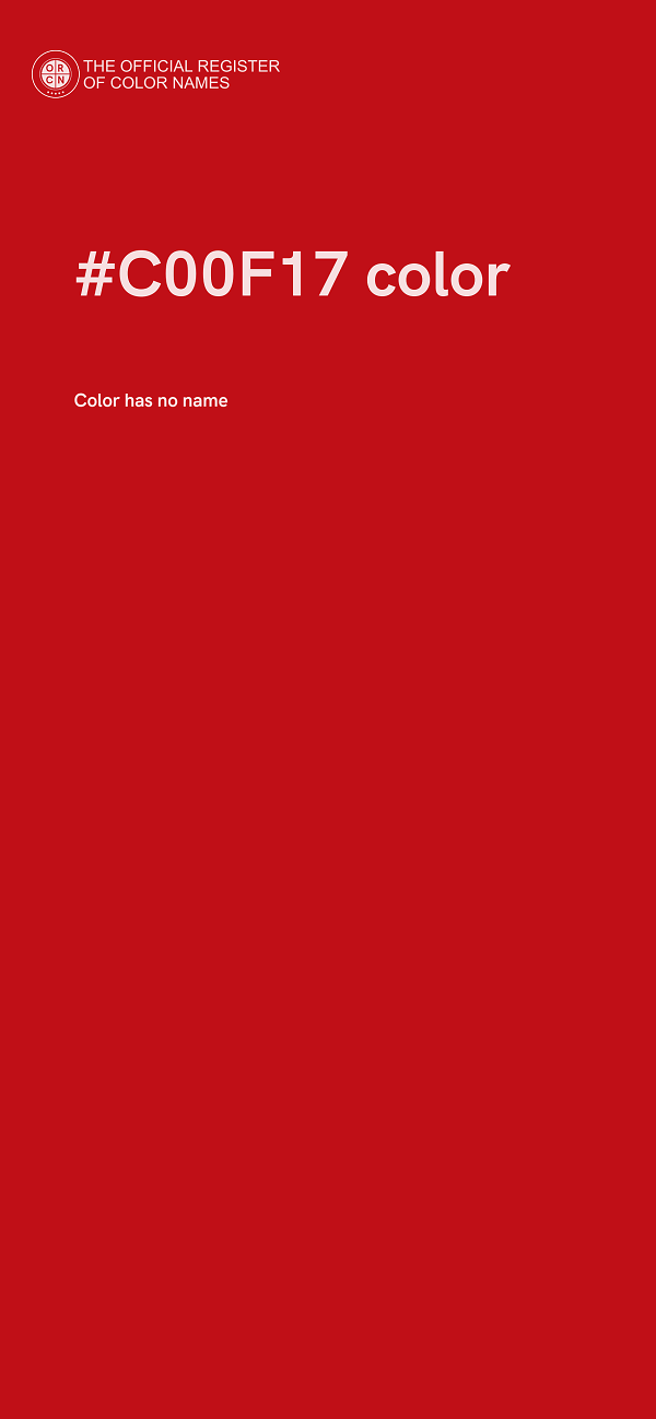#C00F17 color image