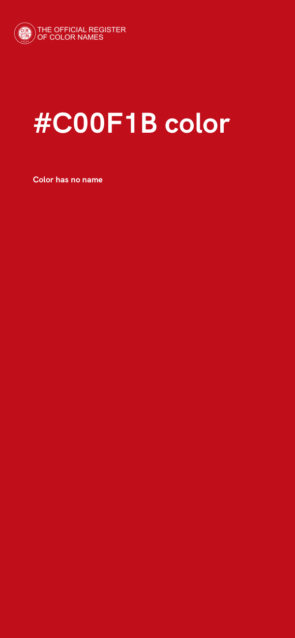 #C00F1B color image