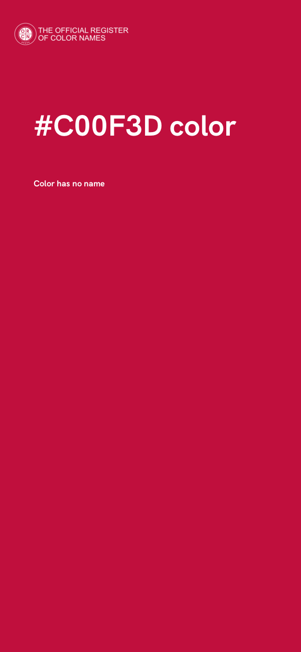 #C00F3D color image