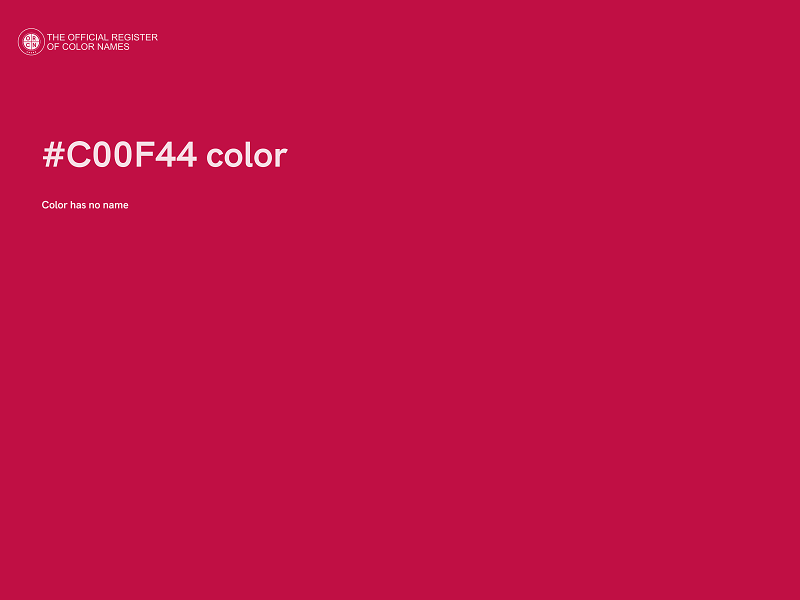 #C00F44 color image