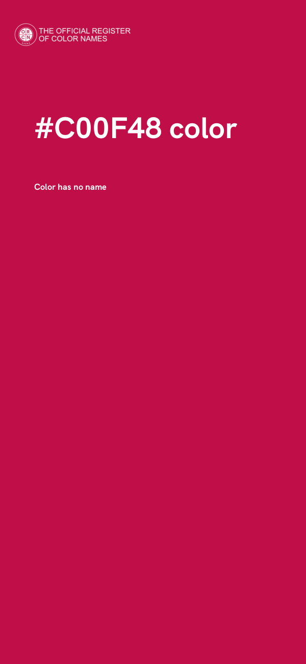 #C00F48 color image
