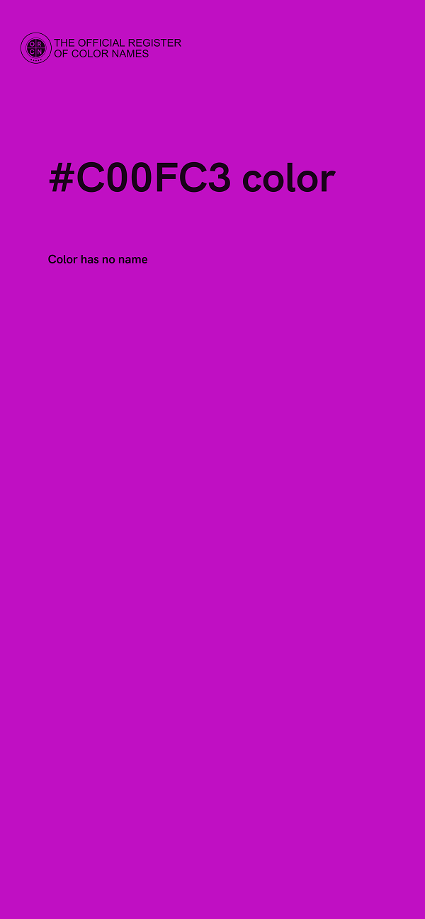 #C00FC3 color image