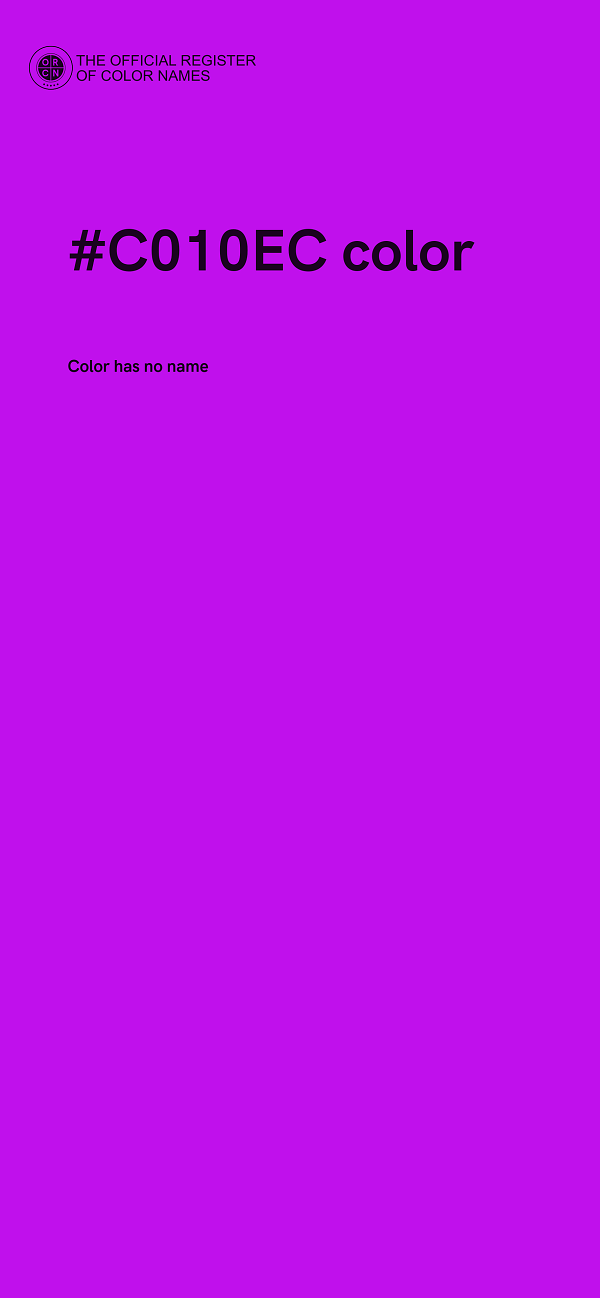 #C010EC color image