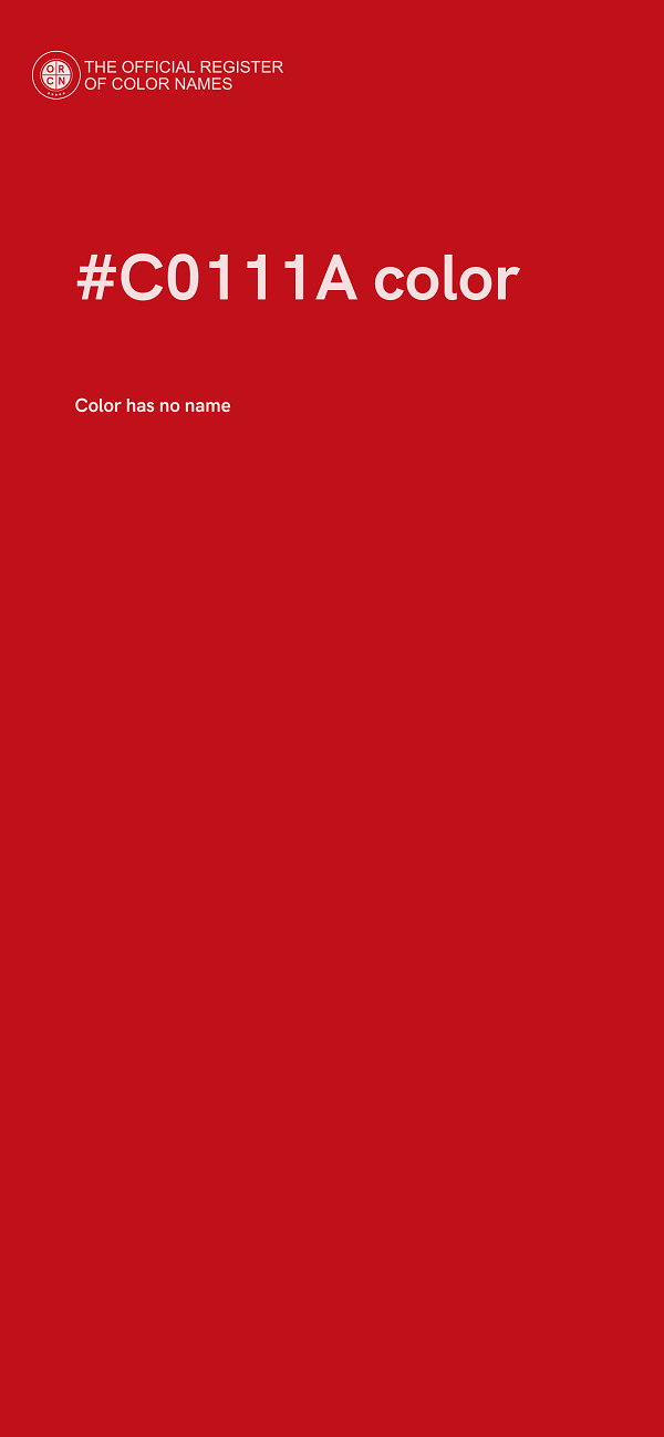 #C0111A color image