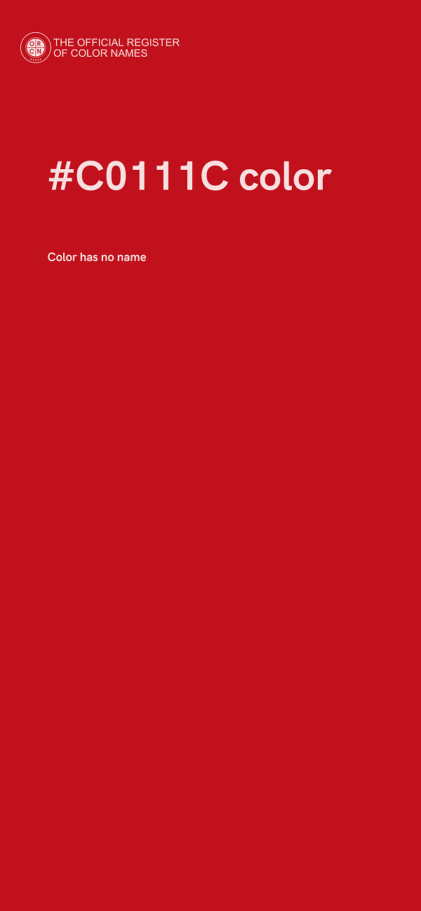 #C0111C color image