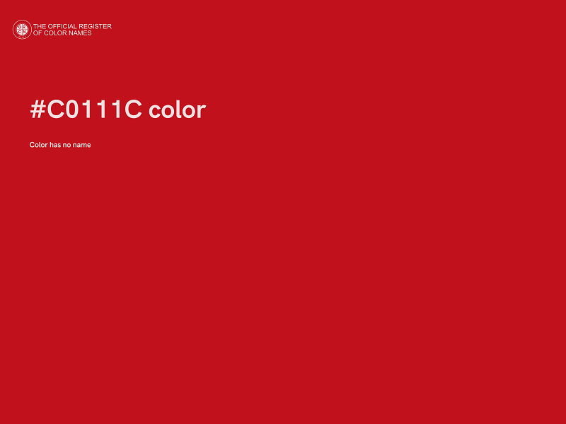 #C0111C color image