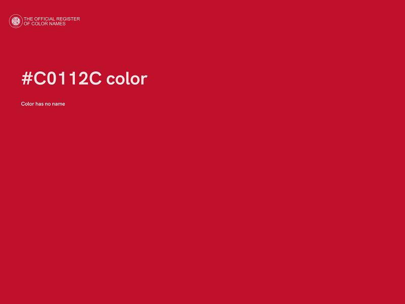 #C0112C color image