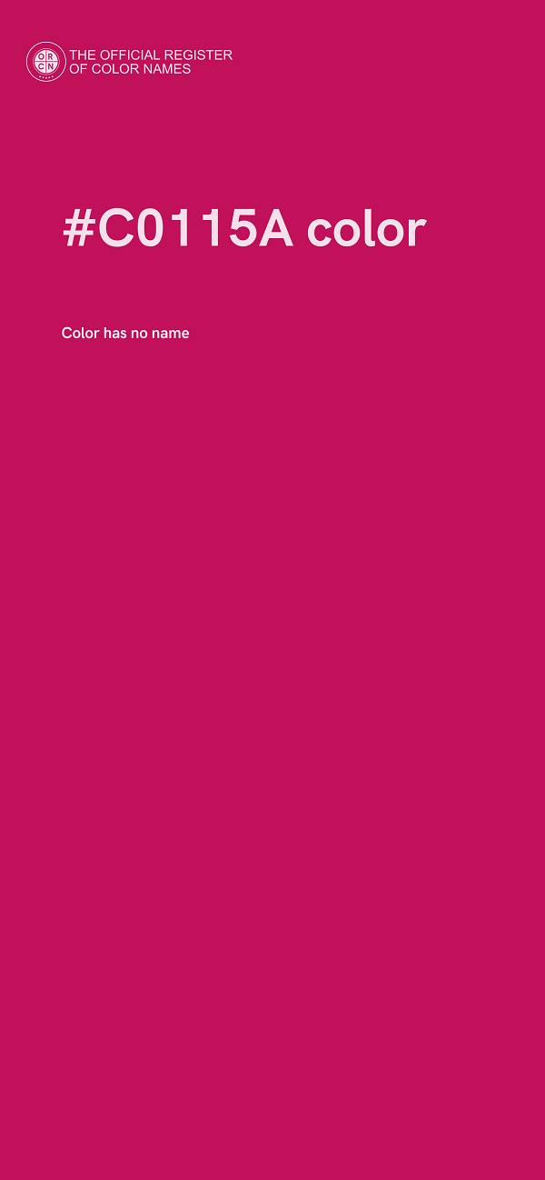 #C0115A color image