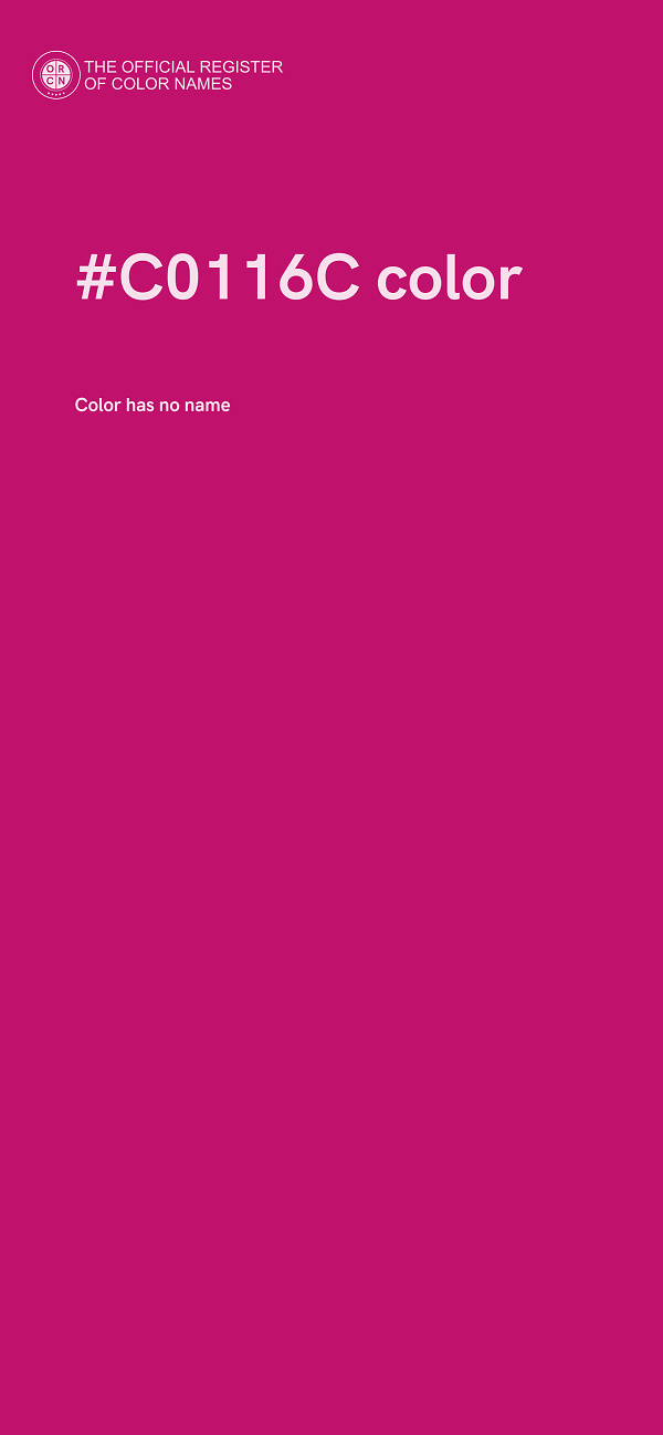 #C0116C color image