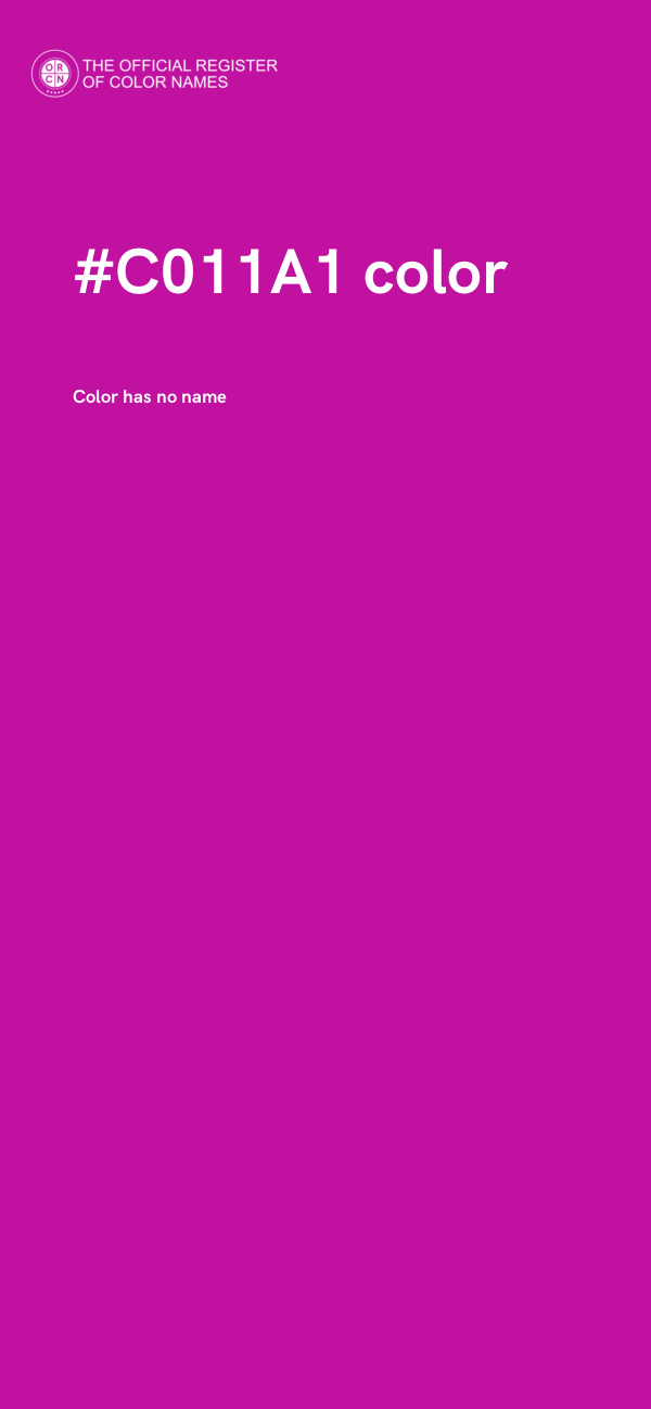 #C011A1 color image