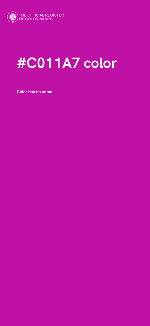#C011A7 color image