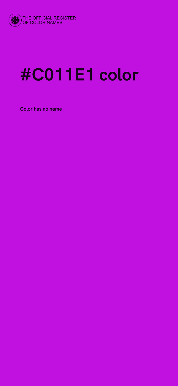 #C011E1 color image