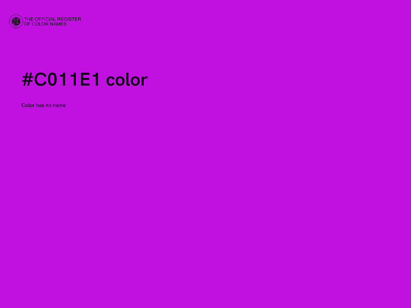 #C011E1 color image