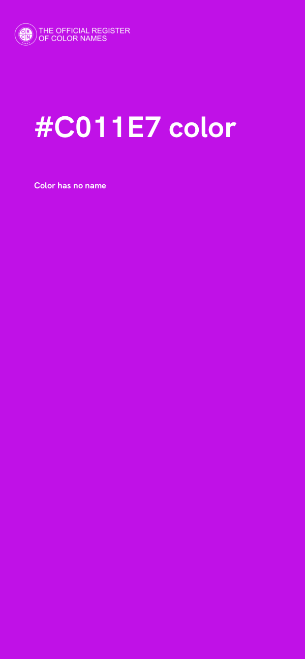 #C011E7 color image