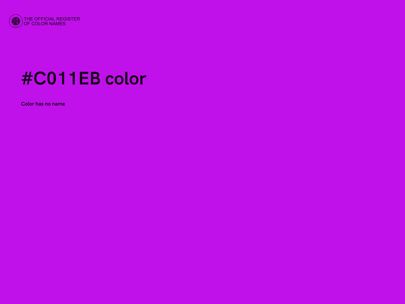 #C011EB color image