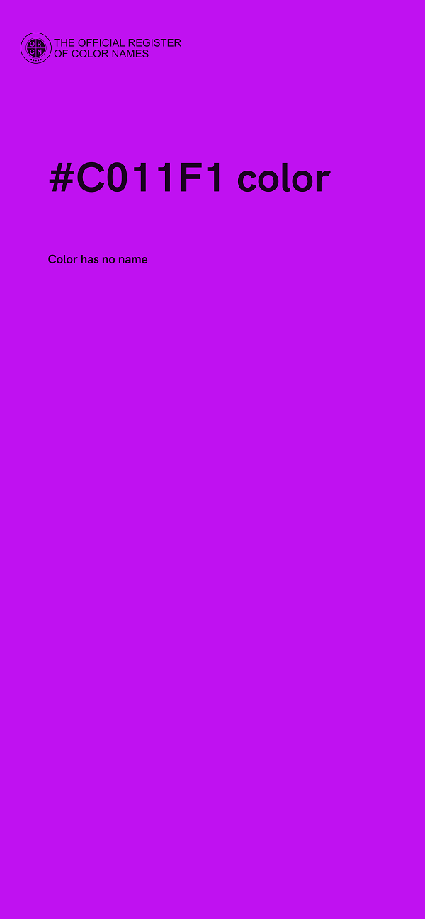 #C011F1 color image