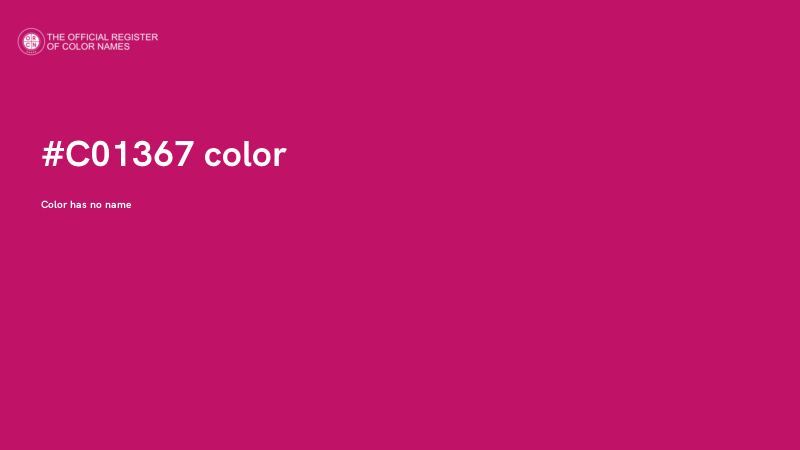#C01367 color image