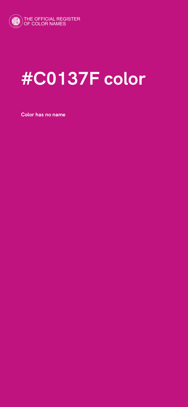 #C0137F color image