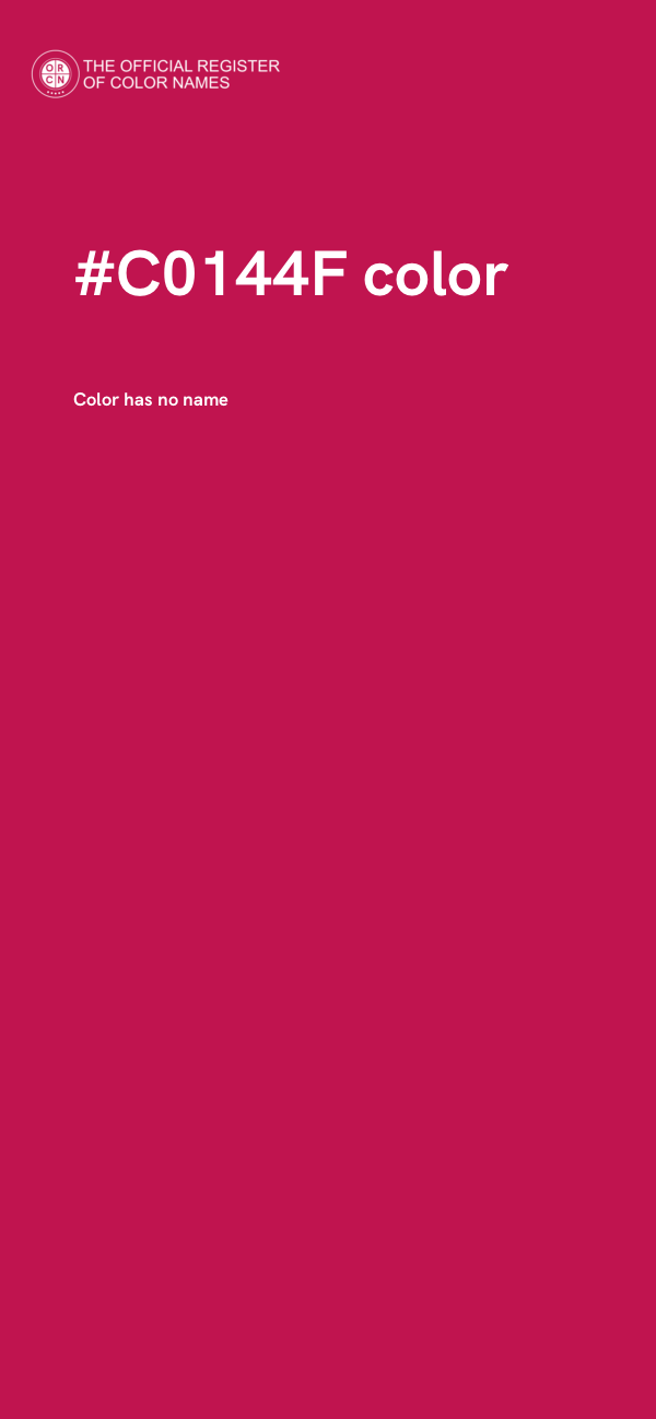 #C0144F color image