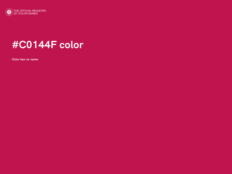 #C0144F color image
