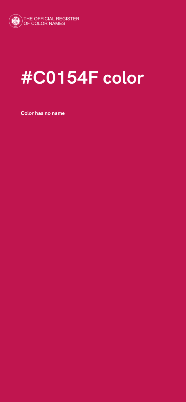 #C0154F color image