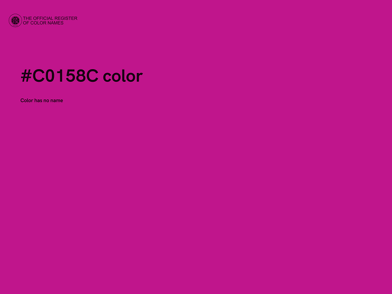 #C0158C color image