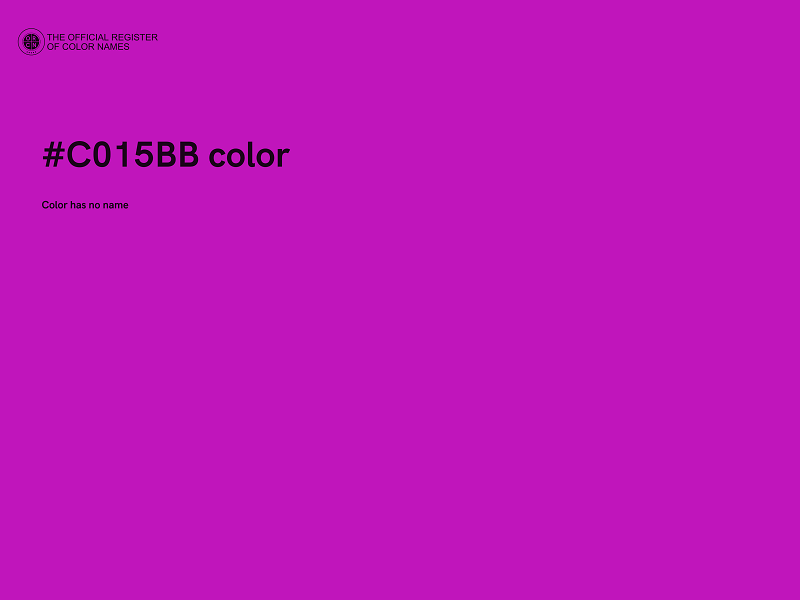 #C015BB color image