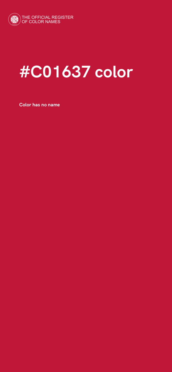 #C01637 color image