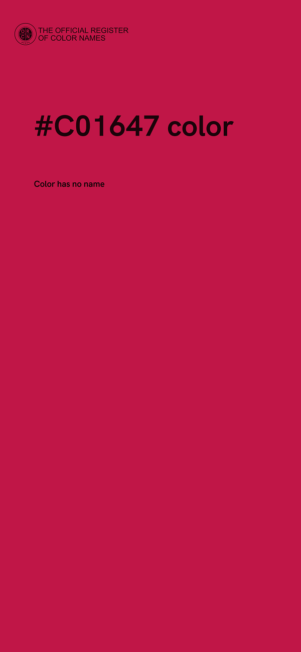 #C01647 color image