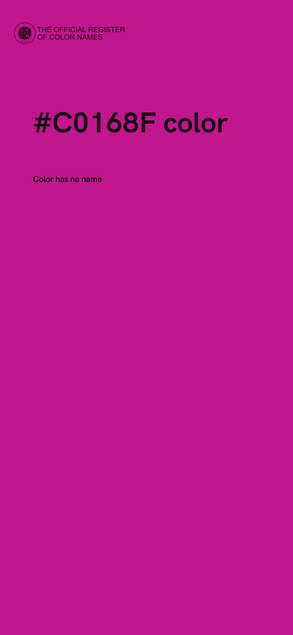 #C0168F color image